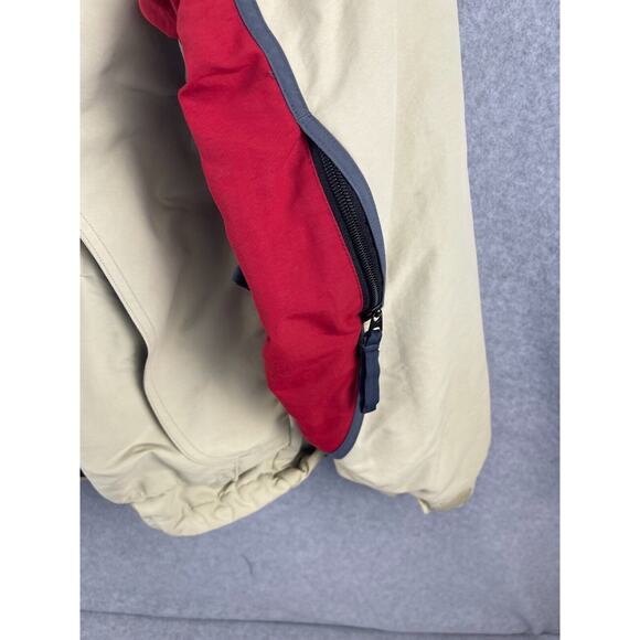 American Eagle Mens L AE77 Performance Zip Up And Pockets Jacket Beige Stripe - Picture 7 of 9